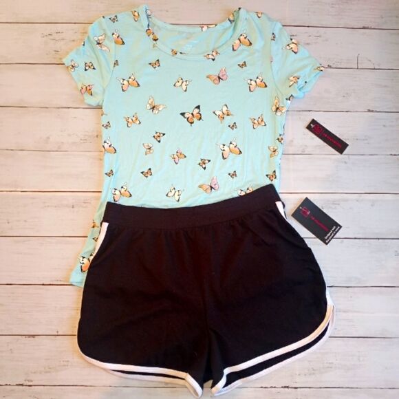 Womens Butterfly 🦋 Shirt & Shorts Lounge Set - Picture 1 of 3